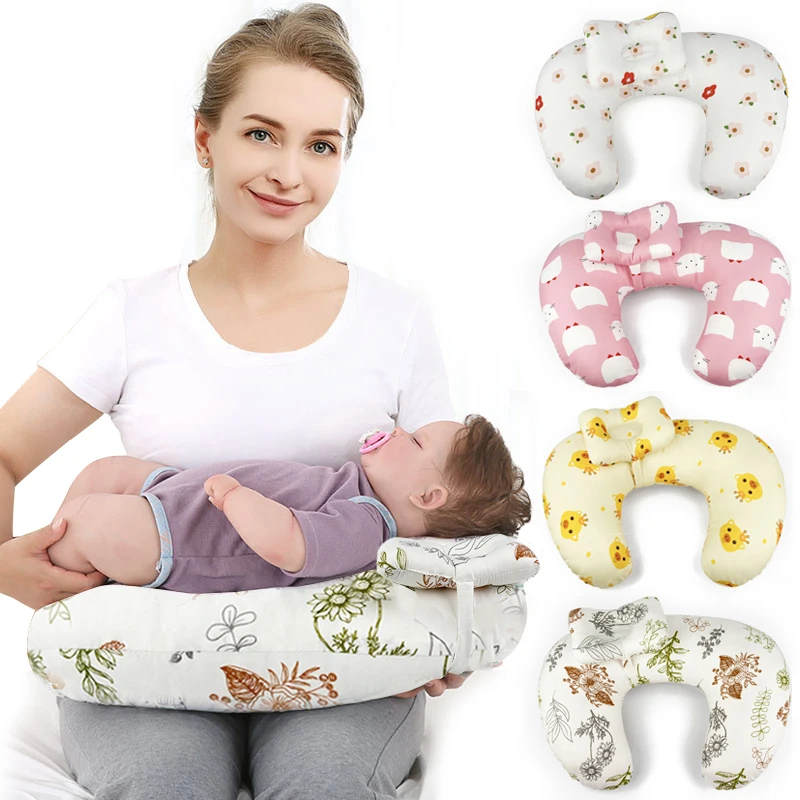 Almohada de Lactancia en Forma de U - Multifuncional con Funda Extraíble y Lavable a Máquina - Soporte para Cintura y Cuello para Lactancia