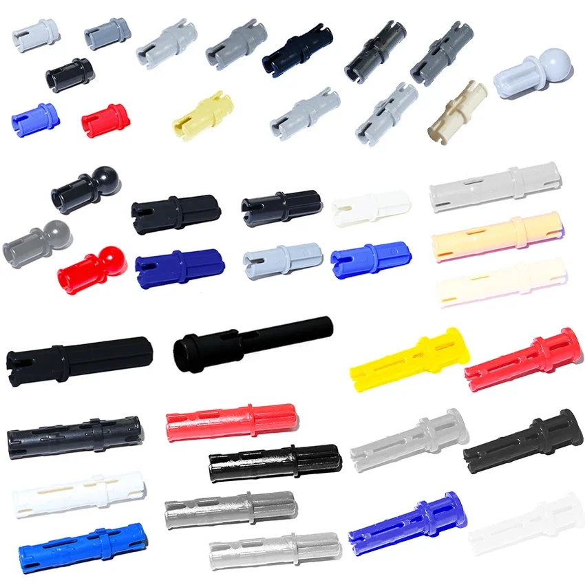 Perno de perno con clavija de fricción, eje transversal, bloque de construcción, conector de ladrillos, accesorios técnicos, piezas MOC, juguete de partículas para montar