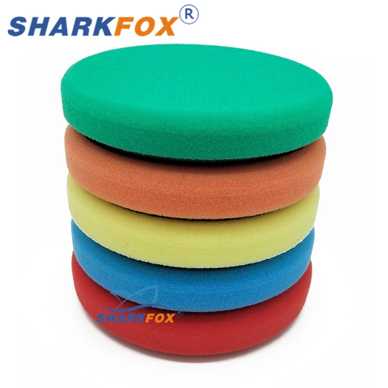 Sharkfox 5 "(125mm) /6"(150mm) almohadillas de pulido de esponja para coche para pulidor de amortiguación de coche DA/RO/GA