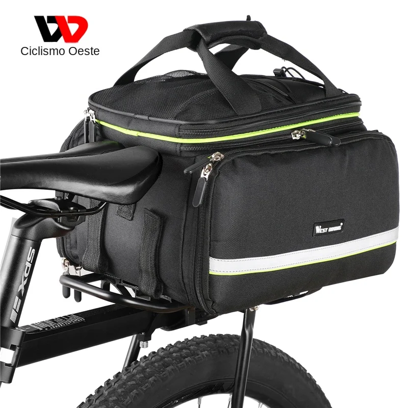 WEST BIKING-bolsa impermeable 3 en 1 para maletero de bicicleta, bolsa para bicicleta de montaña y carretera, portaequipajes de viaje de gran capacidad, alforjas para asiento de sillín
