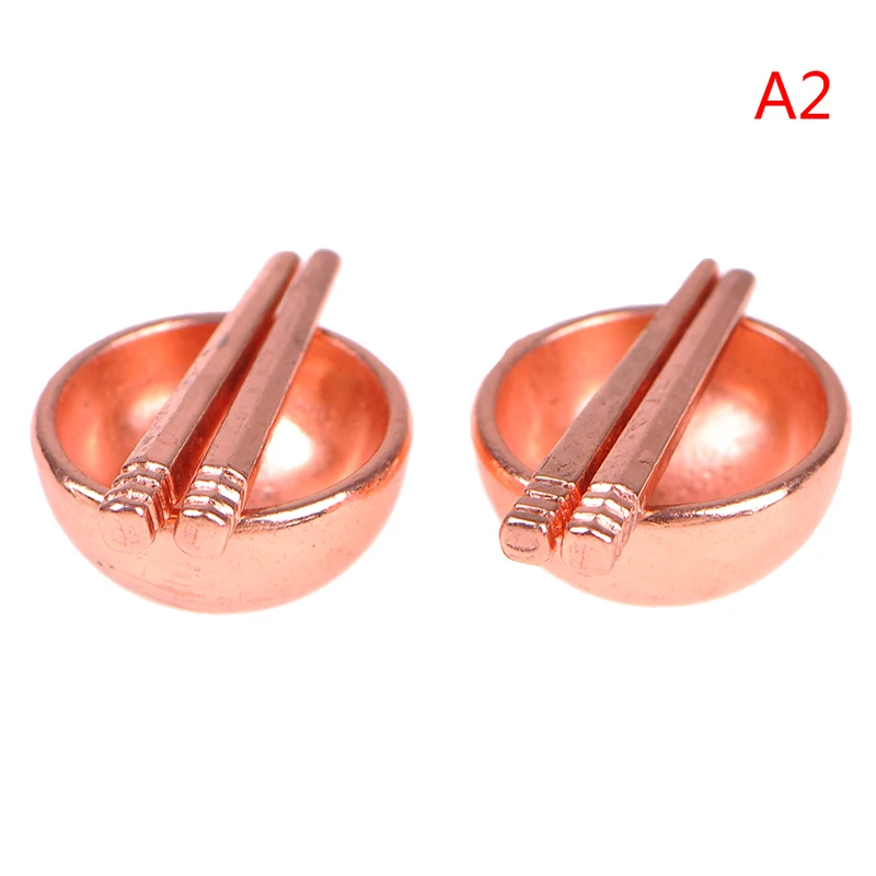 Casa de muñecas a escala 1:12, sartén en miniatura de Color oro rosa, olla para cocinar, hervidor, utensilios de cocina, Kit de cocina, accesorios para muñecas
