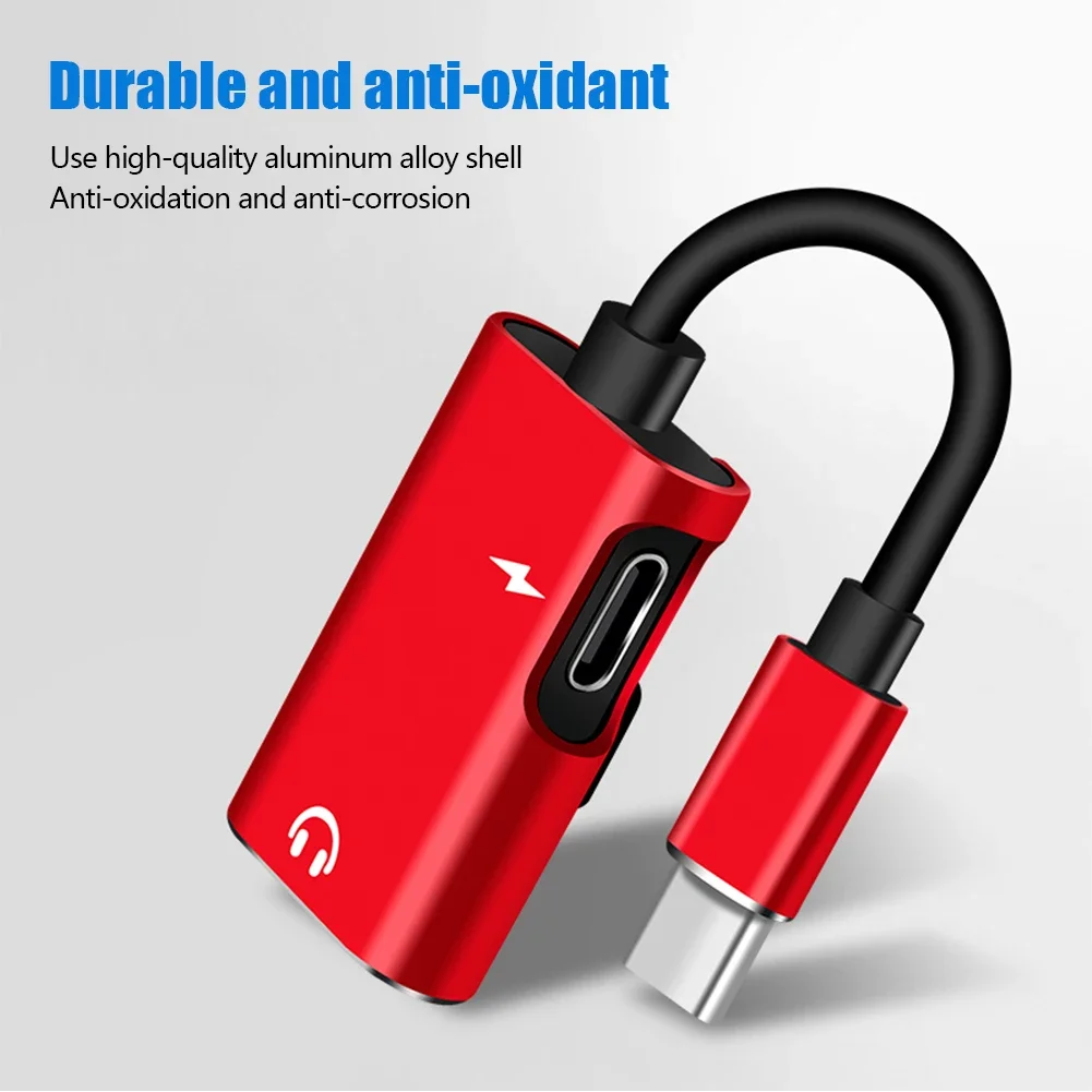 Adaptador de Tipo C a Conector de 3.5mm para Xiaomi Huawei, Divisor de Audio para Teléfono con Señal Analógica, Cargador de Auriculares USB-C, No Compatible con iPhone Samsung