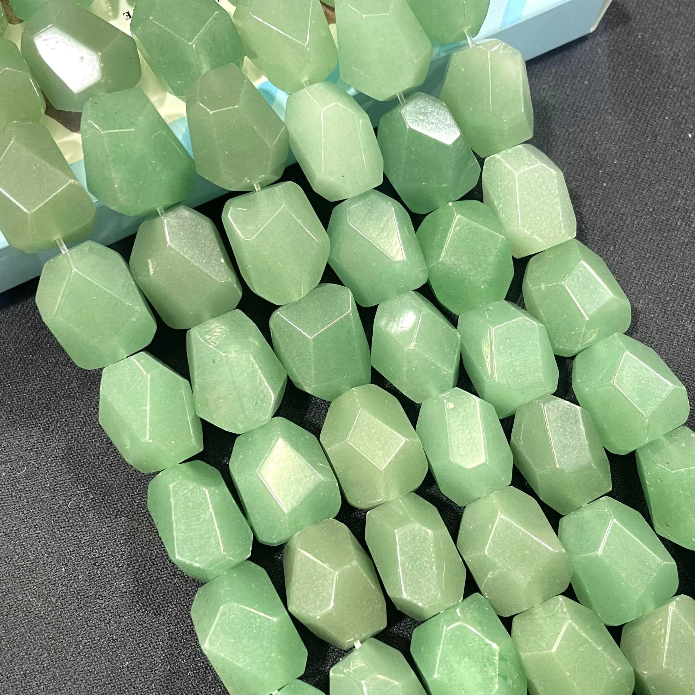 13*17MM piedra Natural facetada forma Irregular ágatas cristal cuentas espaciadoras sueltas para fabricación de joyería DIY collar pulsera