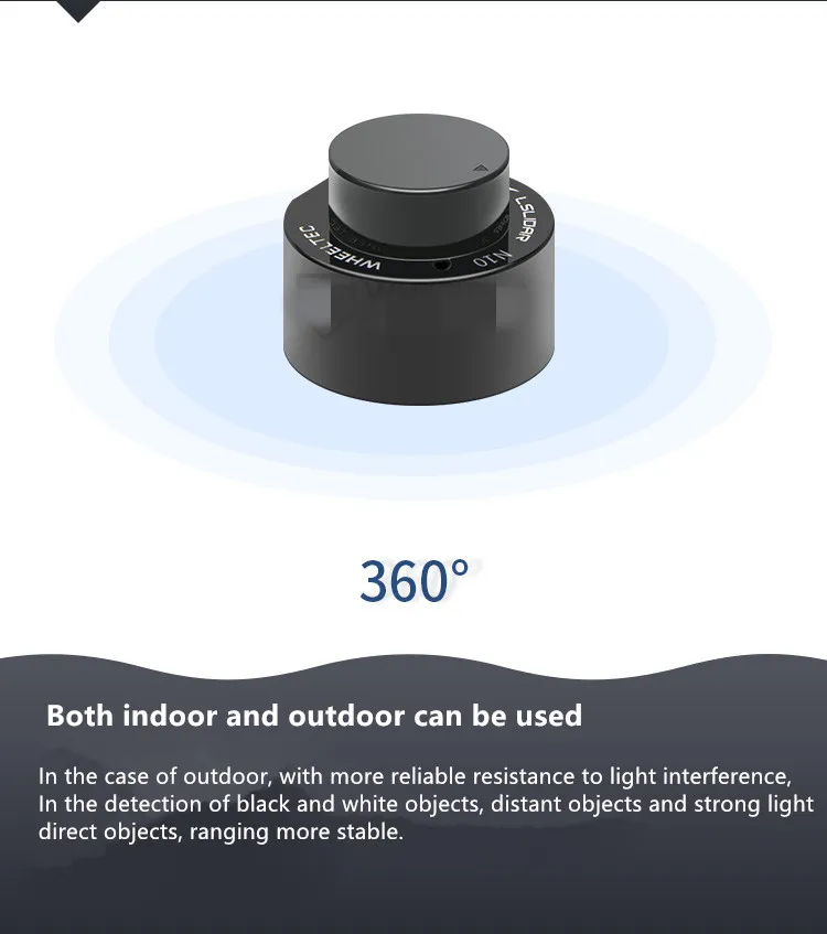 Nuevo Sensor Lidar N10P y N10 para Interiores y Exteriores, Resistente al Agua, 25m, 360° °   Radar antideslumbrante TOF compatible con ROS1 y ROS2 (S3)