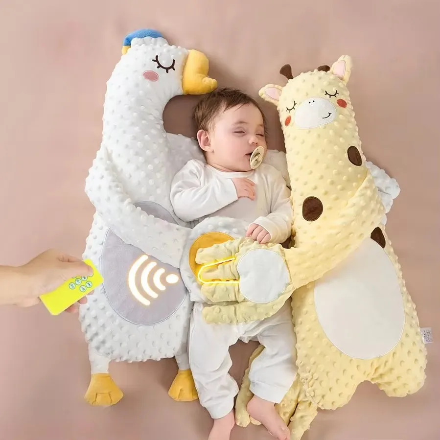 Almohada para dormir para bebé, muñeco de palmaditas para recién nacido con Control remoto de Palma calmante, almohada eléctrica para mano de bebé, palmaditas calmante
