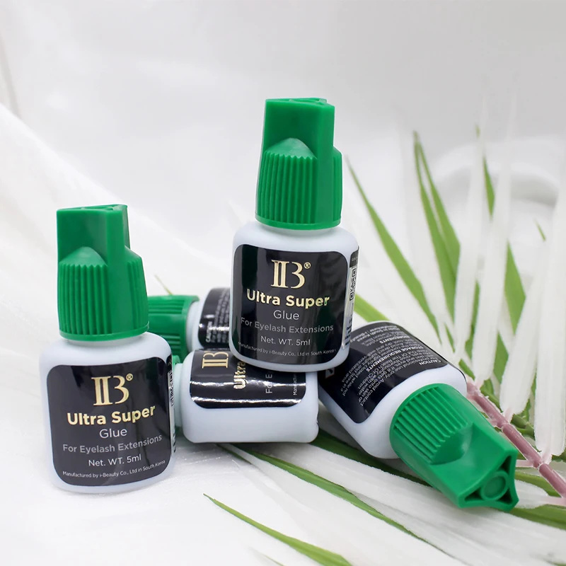 Pegamento IB Ultra Super Original de Corea para extensiones de pestañas, 5ml, profesional, IB, pegamento con tapa verde, herramientas de maquillaje adhesivas para pestañas postizas