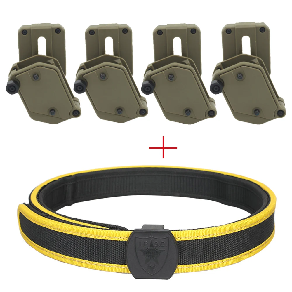 Cinturón VULPO IPSC y juego de bolsa para revistas de velocidad izquierda y derecha, cinturón de tiro de competición Airsoft y bolsa magnética de rotación multiángulo
