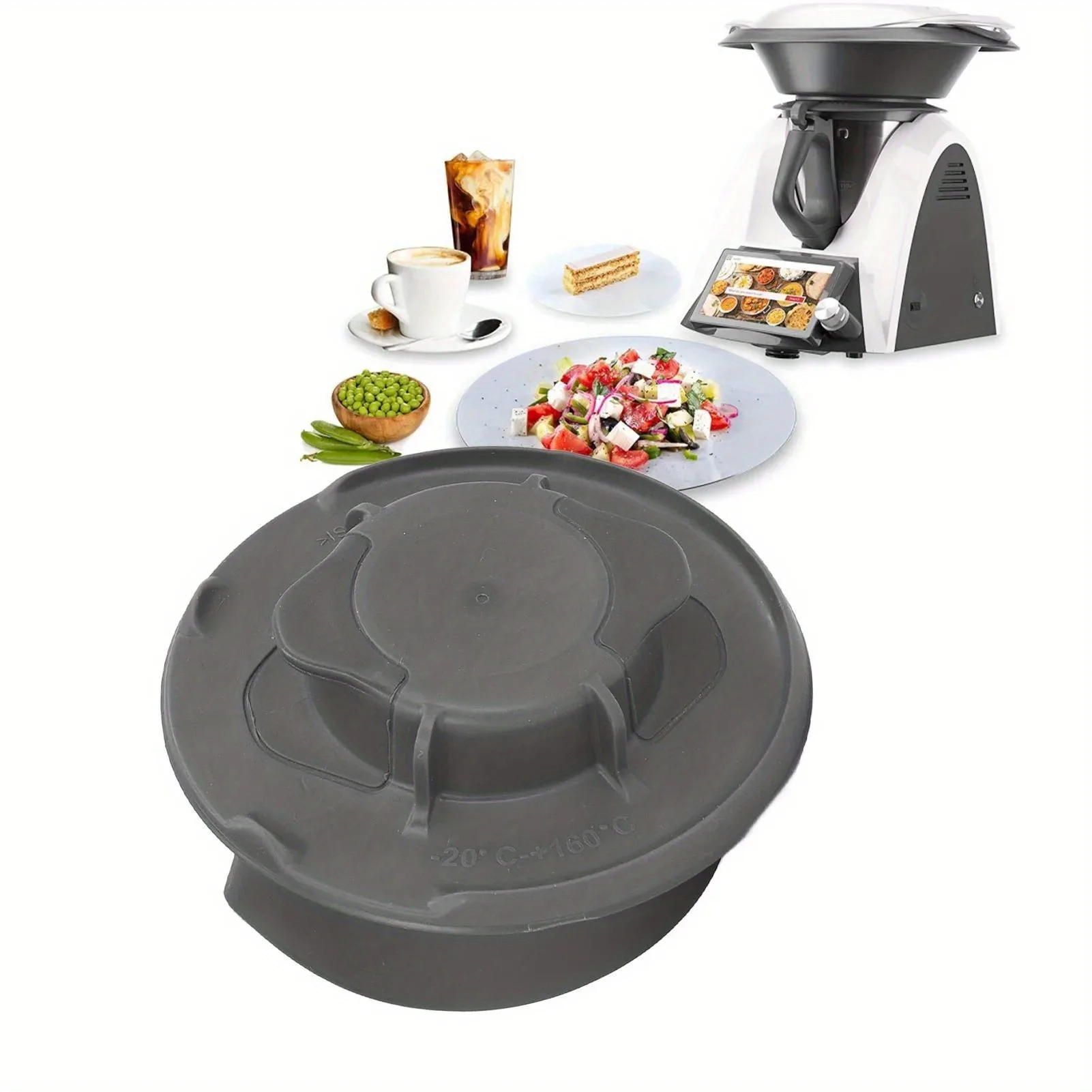 Tapa de sellado de taza medidora para licuadoras, cubierta de silicona para procesador de herramientas de cocina Thermomix TM5 TM6, pieza de repuesto, 1 ud.