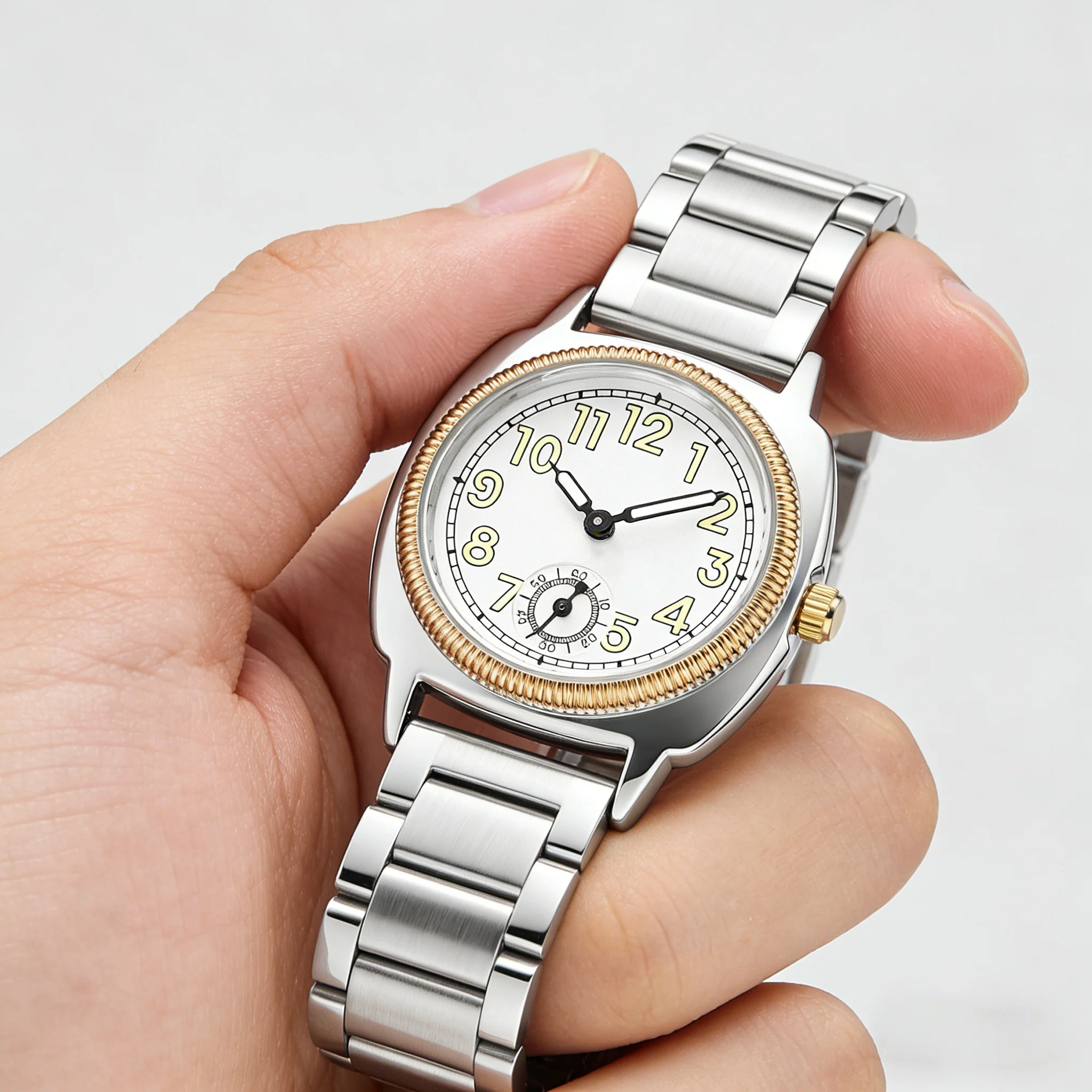 Reloj de Mujer, Elegante y Refinado, de Estilo Sencillo y Exclusivo, con Correa de Acero Inoxidable, Movimiento de Cuarzo, Único