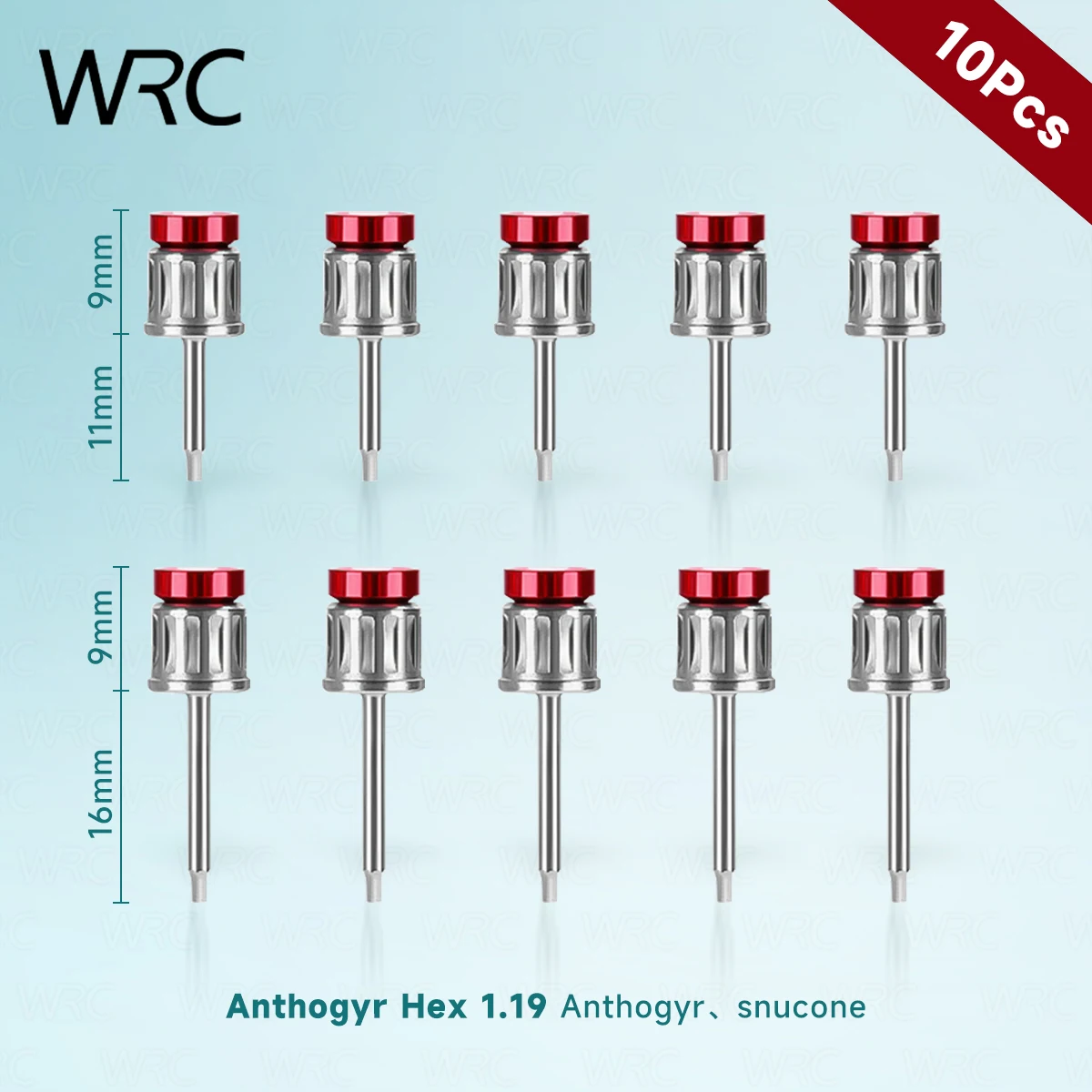 Juego de 10 Destornilladores Hexagonales para Implantes Dentales 1.20 1.25 1.27 1.40 NOB ITI 20mm 25mm, Herramientas para Clínica Dental, Laboratorio y Restauración