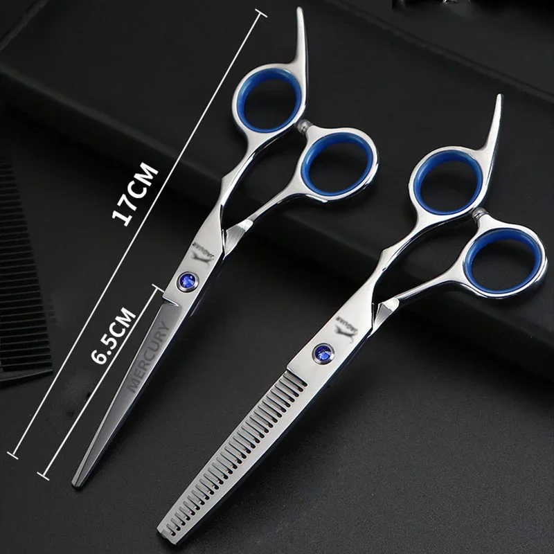 Tijeras de Peluquería de 5.5 y 6 Pulgadas, Herramientas de Peluquería, Tijeras Profesionales de Alta Calidad para Cortar y Entresacar Cabello, Tijeras de Salón
