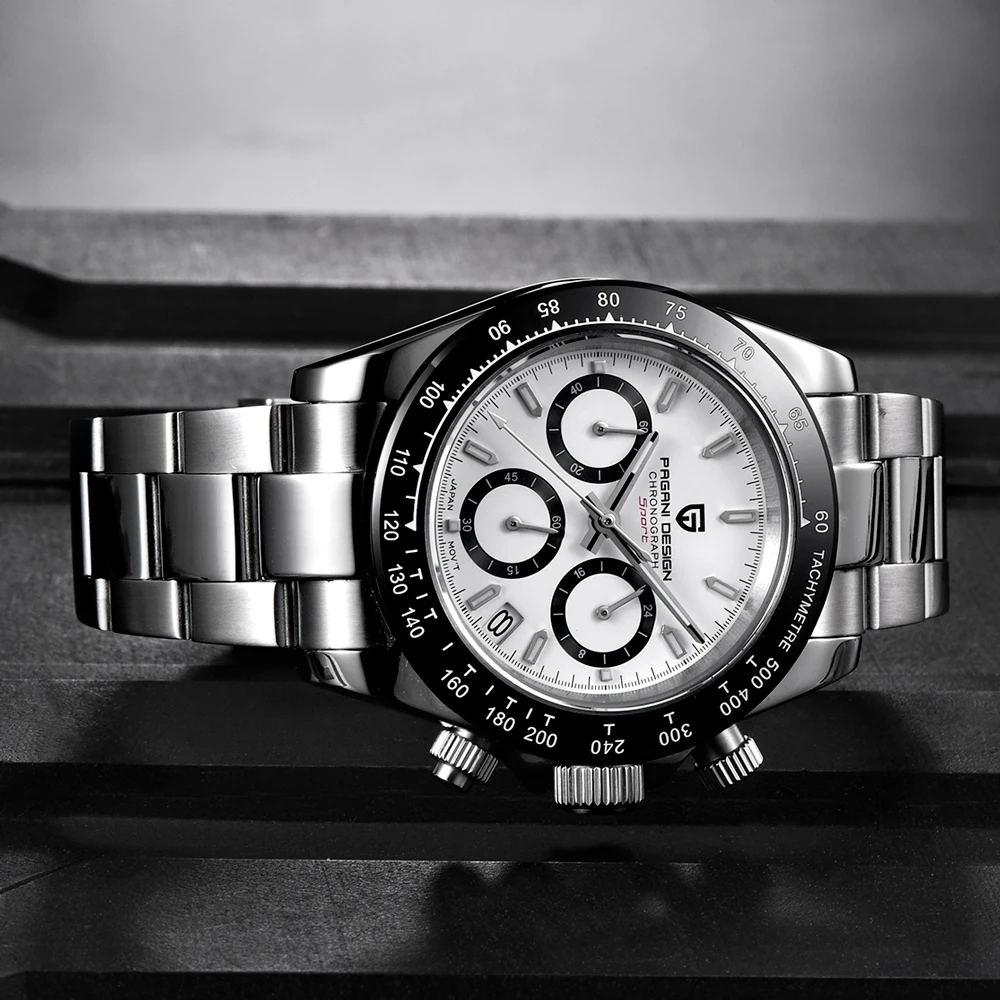 Nuevo Reloj de Lujo de Cuarzo de la Marca PAGANI DESIGN 2026, Reloj de Hombre Luminoso a Prueba de Agua con Zafiro, Movimiento Japonés VK63, Cronógrafo Totalmente de Acero