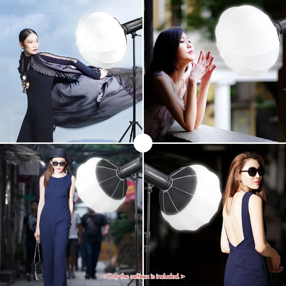 TRIOPO Lantern Softbox Light Modifier-linterna Softbox, modificador de luz de 55/65/85cm, liberación rápida para Sokani X100 COLBOR Godox Aputure Bowens, montaje de luz LED para vídeo