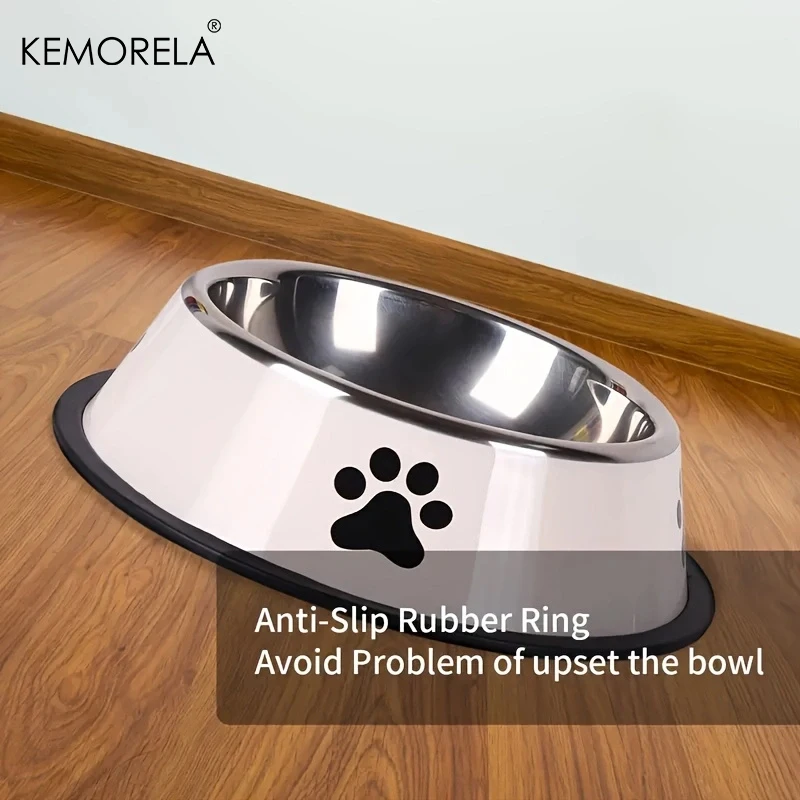 Cuenco de acero inoxidable para perros, contenedor de almacenamiento de alimentos, cuenco de comida para perros, botella de agua, plato alimentador para perros pequeños y grandes y gatos