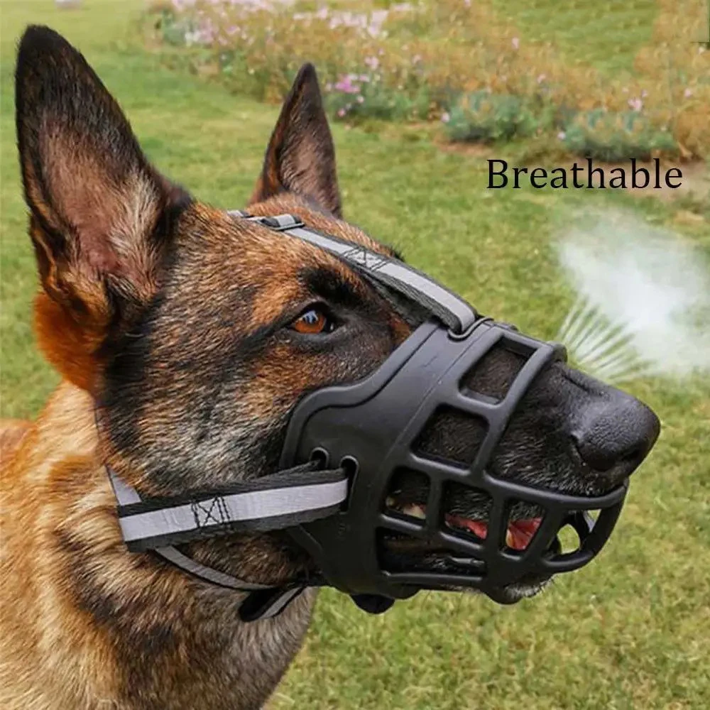 Bozal de Silicona Suave para Perros, Antimordiscos y Anti-masticación, Transpirable, Tipo Cesta, Duradero y Resistente, Suministros para Perros
