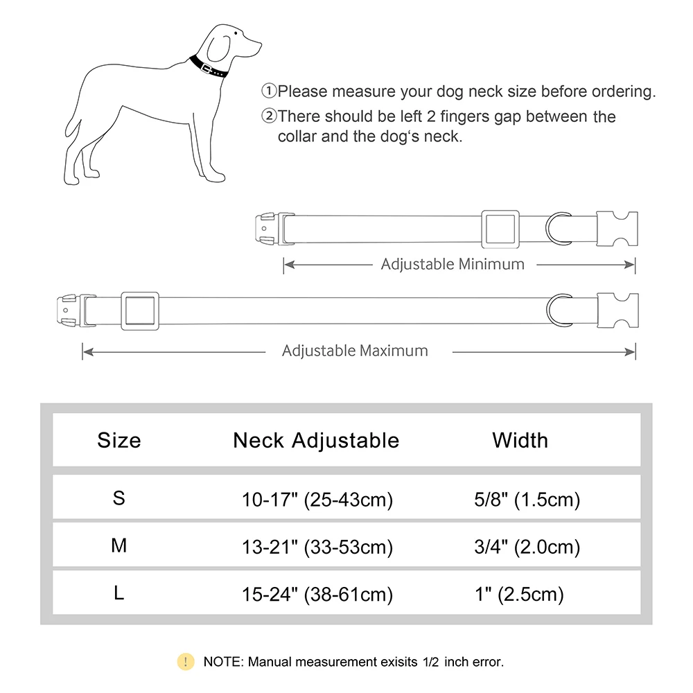 Collar personalizado para perros pequeños, medianos y grandes, collares con placa de identificación para cachorros y mascotas suaves grabadas personalizadas para Pug Bulldog Francés S-L