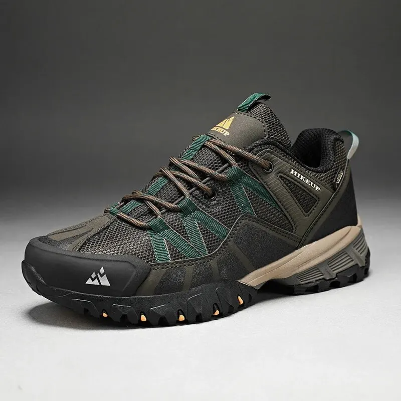 HIKEUP, zapatillas antideslizantes con amortiguación transpirable, zapatos de senderismo para hombre, zapatillas deportivas para correr y senderismo, zapatos deportivos de montaña al aire libre para hombre