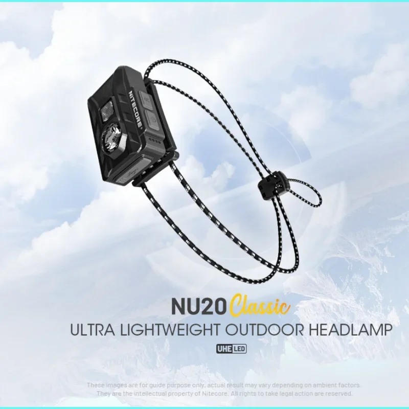 NITECORE NU20 Classic 360Lumens LED NiteLab UHE LED USB-C Faro ultraligero recargable