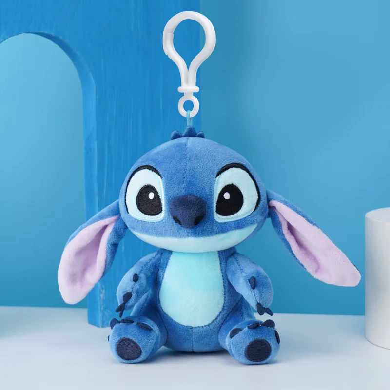Disney Toy Story Stitch Kawaii muñeco de peluche de dibujos animados llavero de Anime colgante correa de juguete llavero de coche regalo de cumpleaños para niños