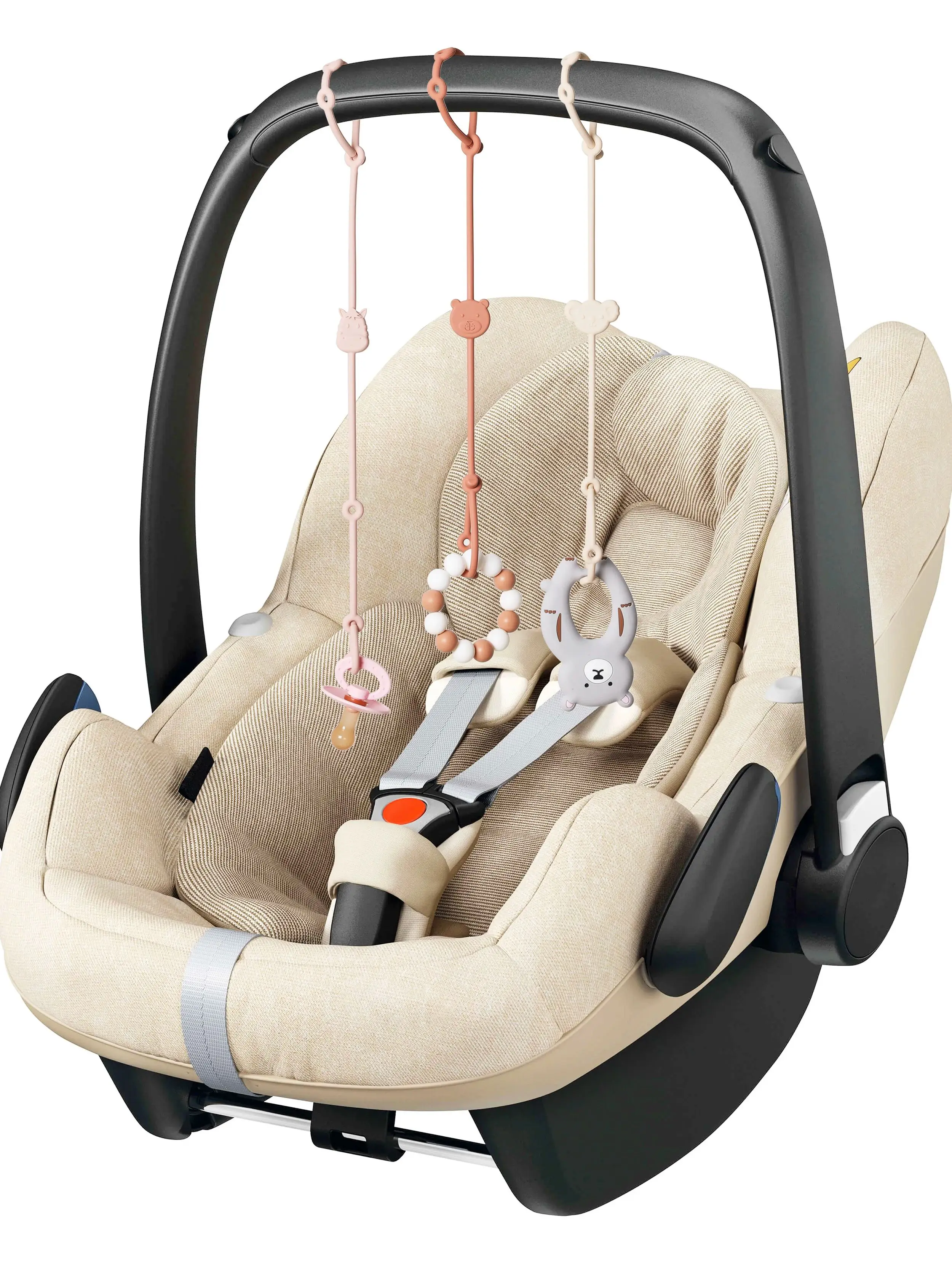Pinzas para chupete de bebé, 6 piezas, silicona suave, juguete para bebé, soporte ajustable para pezón infantil, accesorios para cochecito de bebé