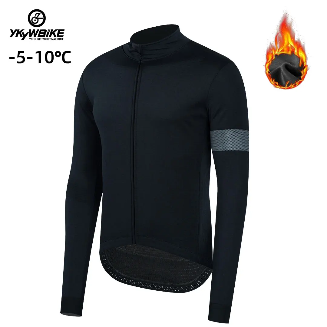 Chaqueta de ciclismo de invierno Ykywbike, abrigo cálido de forro polar para exteriores, chaqueta térmica para bicicleta, jersey de ciclismo MTB, cortavientos impermeable, 5 colores.