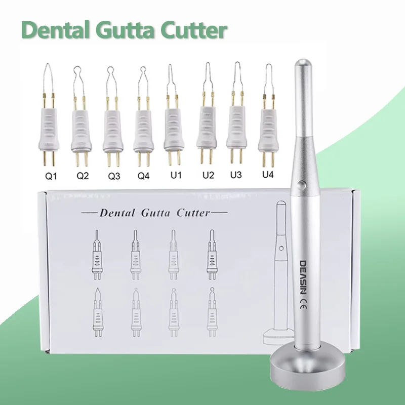 Corte Dental de gutapercha, batería AA calentada, modelo extraíble, cortador de dientes y encías, electrocoagulación hemostática con bolígrafo, 8 puntas