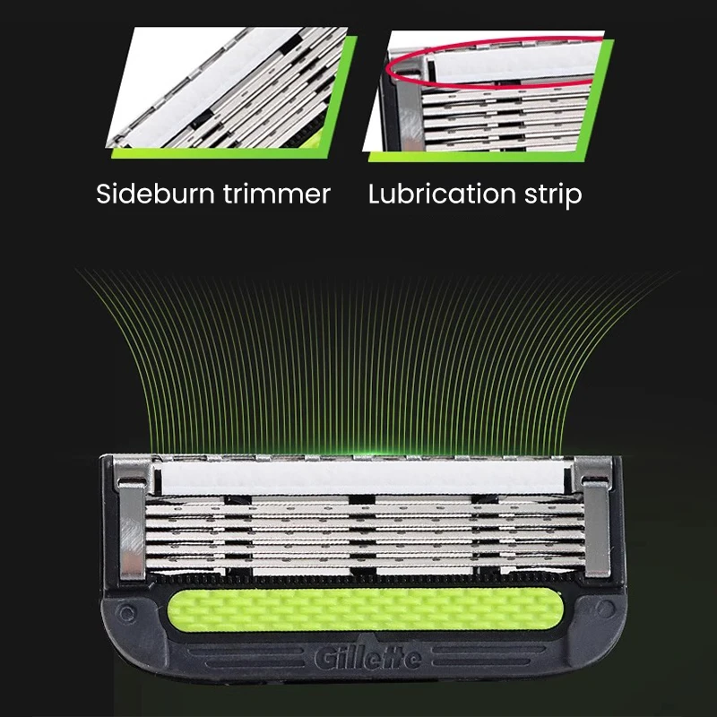 Gillette Labs Razor Aurora Series Flexdisc Afeitadora de seguridad manual Máquina de afeitar 2 recambios de cuchillas de 5 capas con soporte magnético