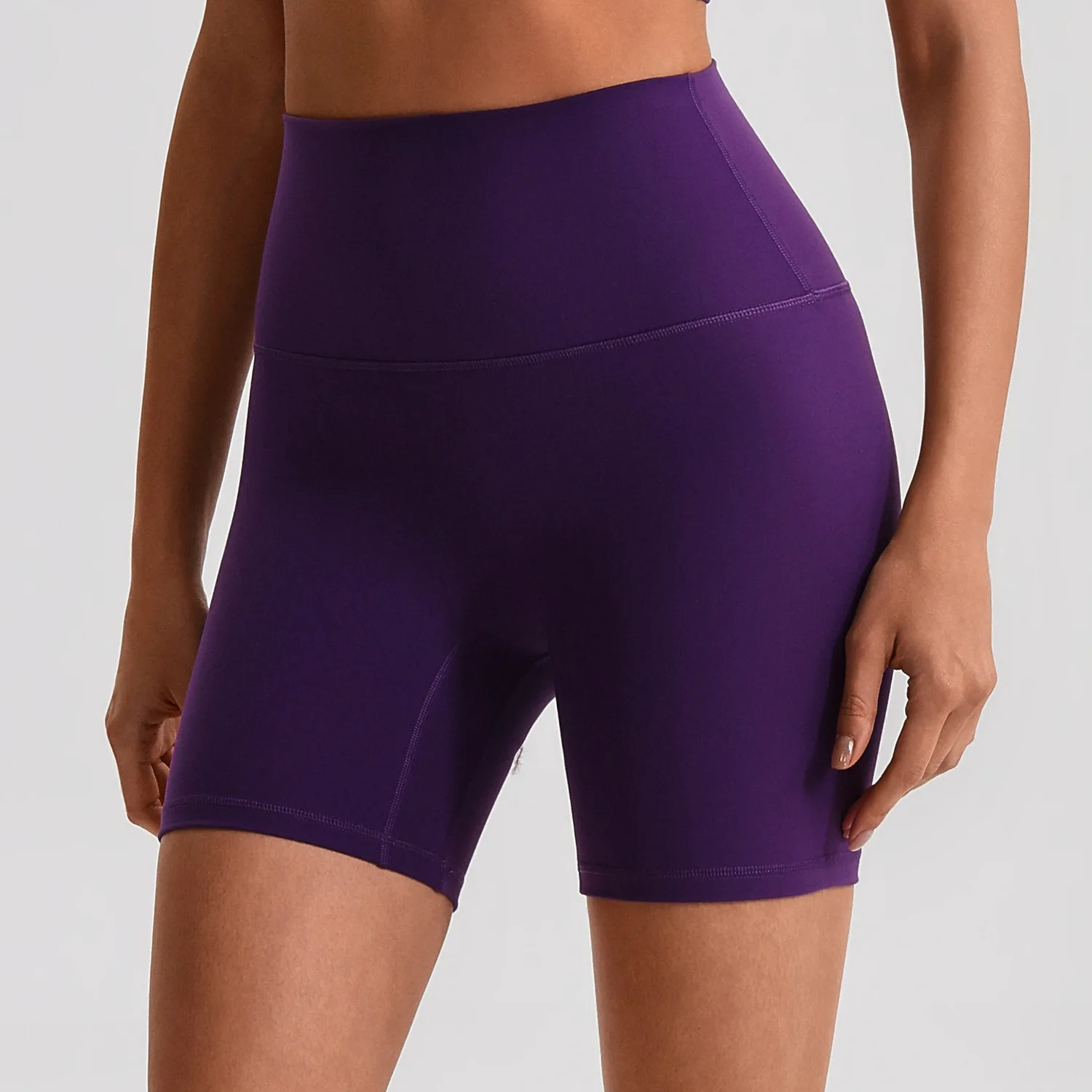 Shorts Deportivos de Cintura Alta para Mujer, Color Sólido, Suaves, Ajustados, para Fitness, Yoga, Ciclismo, Running, Gimnasio y Entrenamiento