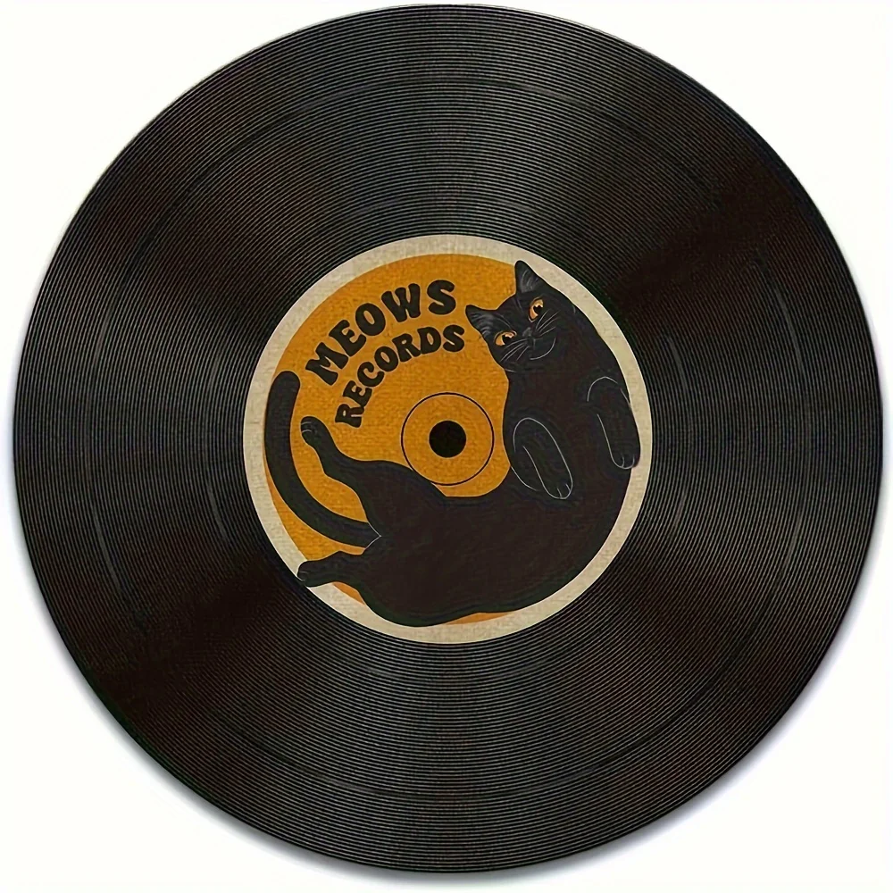 Alfombrilla de ratón con diseño de disco de vinilo vintage, de goma antideslizante y lavable, alfombrilla para ratón para el hogar, oficina, juegos, escritorio, accesorios para computadora portátil