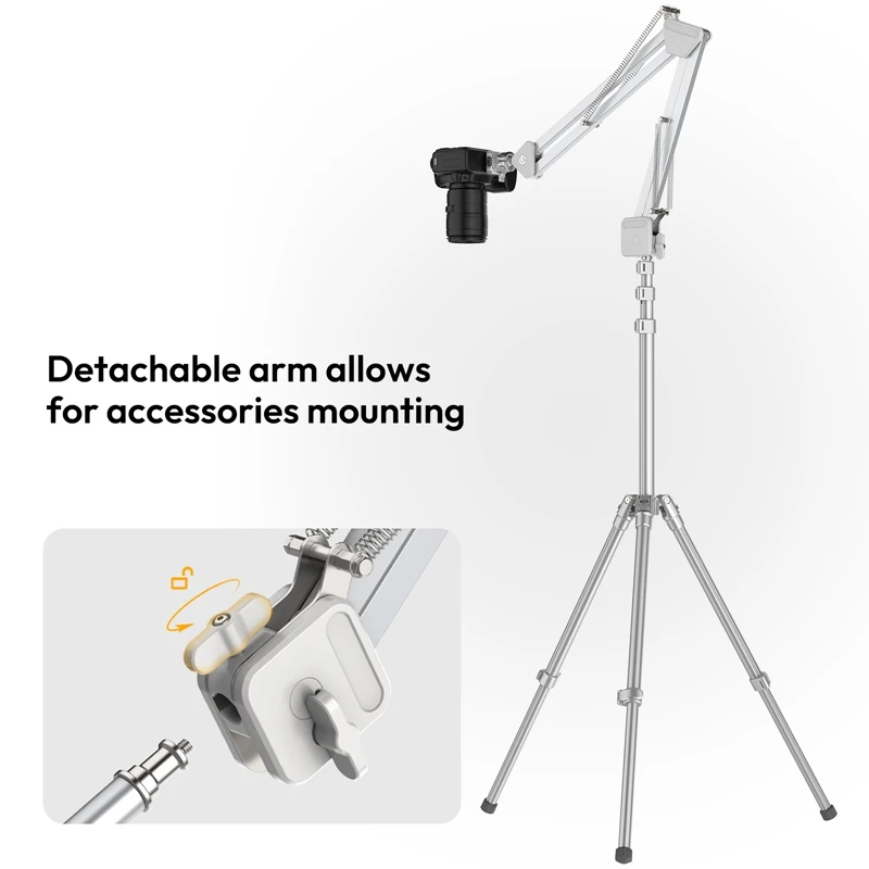Ulanzi TH04 Soporte para cámara superior Soporte de escritorio para cámara de liberación rápida Carga máxima 2 KG para cámara Smartphone Tablet para Vlog en vivo