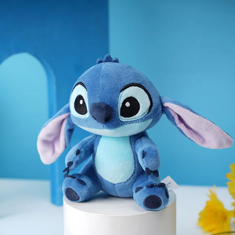 Disney Toy Story Stitch Kawaii muñeco de peluche de dibujos animados llavero de Anime colgante correa de juguete llavero de coche regalo de cumpleaños para niños