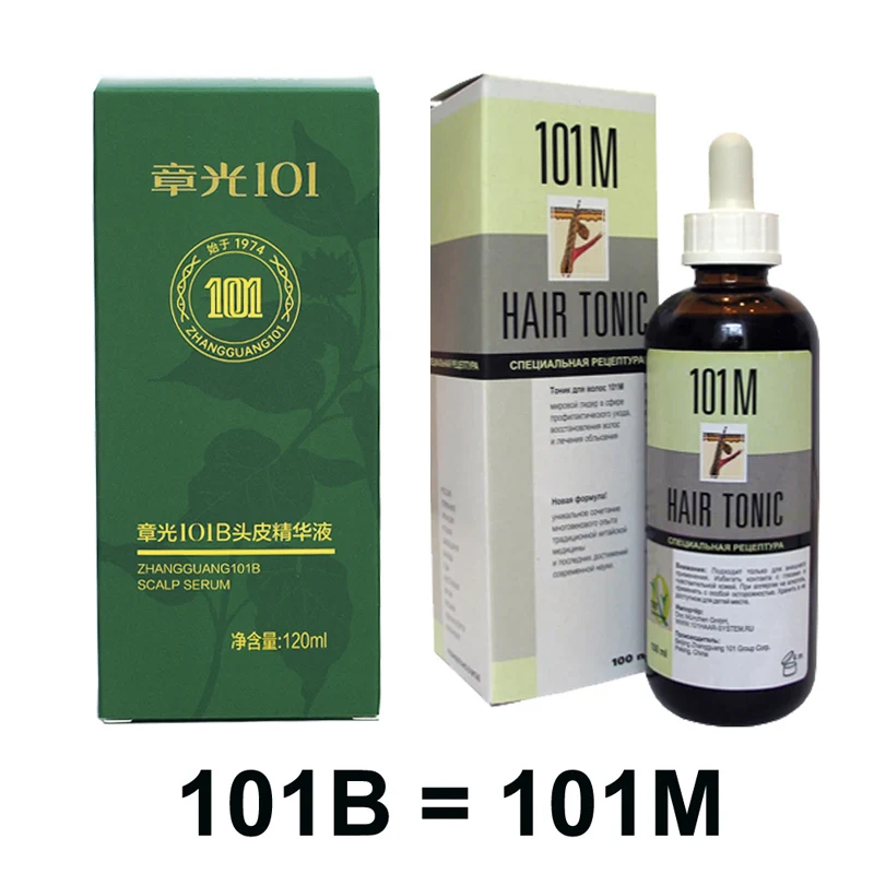 TÓNICO CAPILAR ZHANGGUANG 101B 120 ML (101M) Potente Tratamiento Capilar a Base de Medicina China Contra la Caída del Cabello, Esencia 100% Original