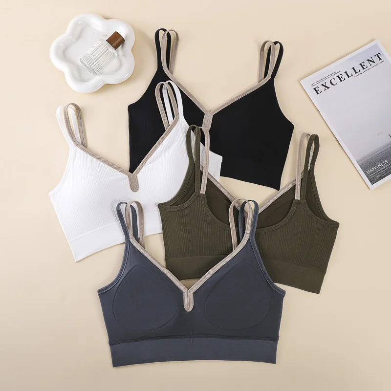 Sujetador deportivo transpirable para mujer, Top deportivo antisudor, sujetador de Yoga sin costuras, Top corto a prueba de golpes, Sujetador deportivo de realce, Top de entrenamiento para gimnasio