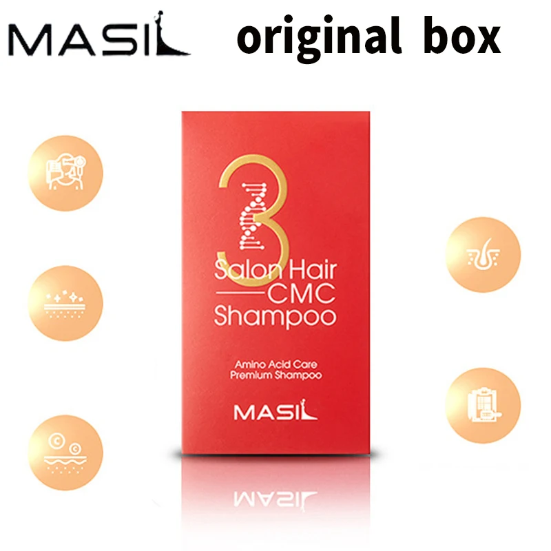 Mascarilla Capilar Masil, Tamaño de Viaje, 8 Segundos, Esencia Líquida para el Cuidado del Cabello, Acondicionador Anti-Caída, Reparador de Cabello Dañado, Champú