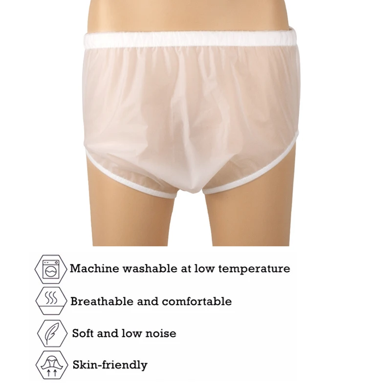 Pañal de tela reutilizable para adultos, cubierta extraíble, pantalones para incontinencia, protección impermeable para ir en la parte superior con pañales y calzoncillos, 2 uds.