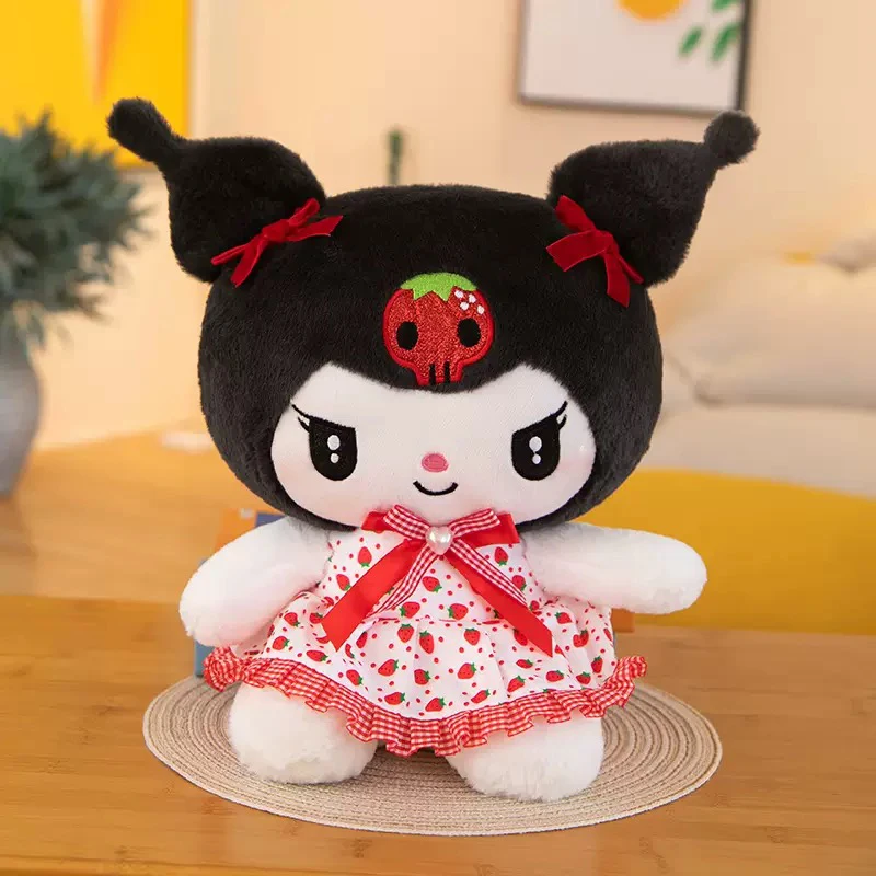 NUEVO Peluche de Hello Kitty y Kuromi de 22-25cm, Juguete de Peluche Suave para Niñas, Muñeco de Peluche de My Melody y Cinnamoroll, Regalos