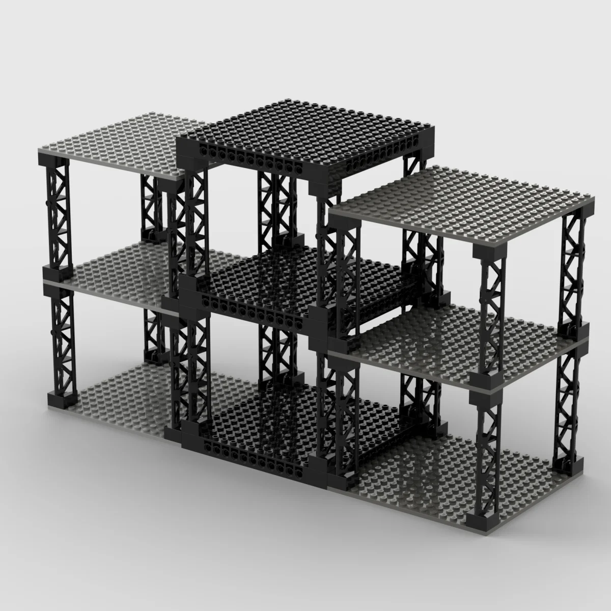 Bloques de Construcción Multifuncionales, Estante de Almacenamiento de Escritorio Apilable de Múltiples Niveles, Simulación de Bunkers Militares, Placa de Soporte de 16x16