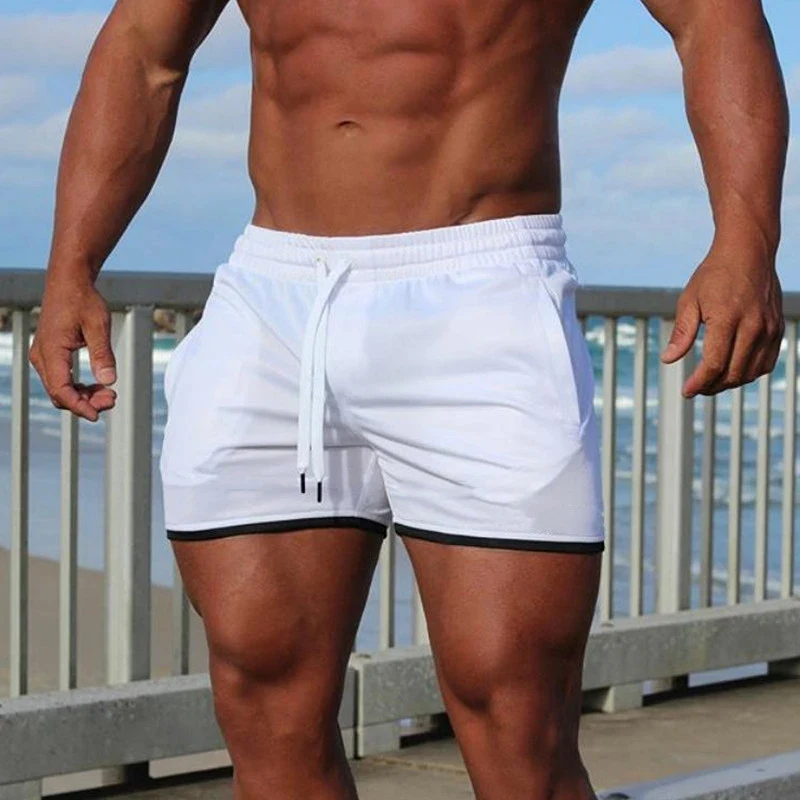 ADED, pantalones cortos deportivos de verano para hombre, pantalones de playa para baloncesto y Fitness, pantalones cortos de entrenamiento de gimnasia transpirables de malla para culturismo, pantalones de chándal para hombre