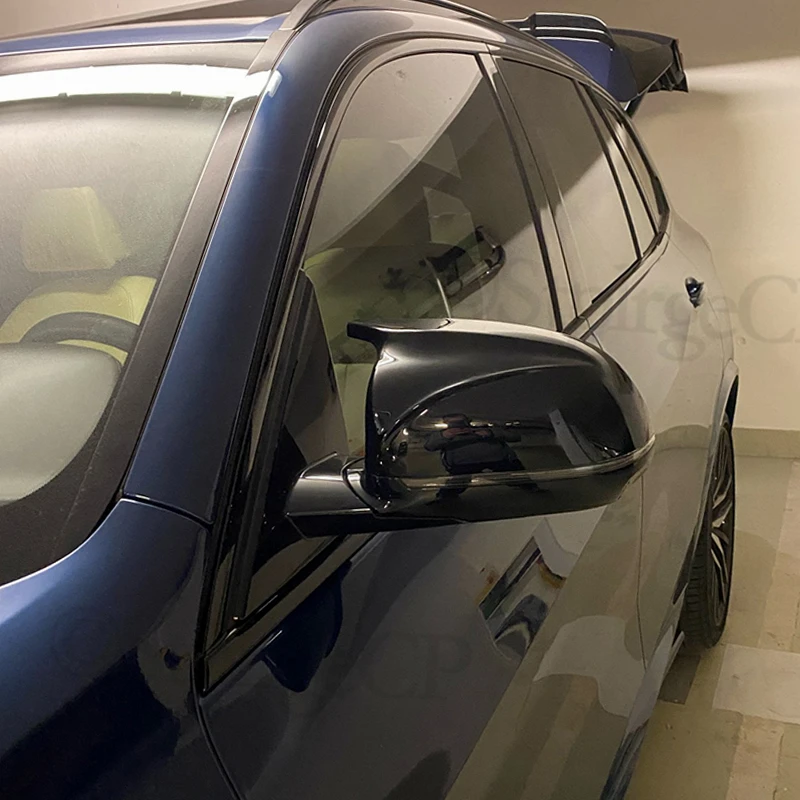 Para BMW X3 G01 X4 G02 X5 G05 X6 G06 X7 G07 2018 2019 2020 M estilo cubierta de espejo retrovisor negro aspecto X3M