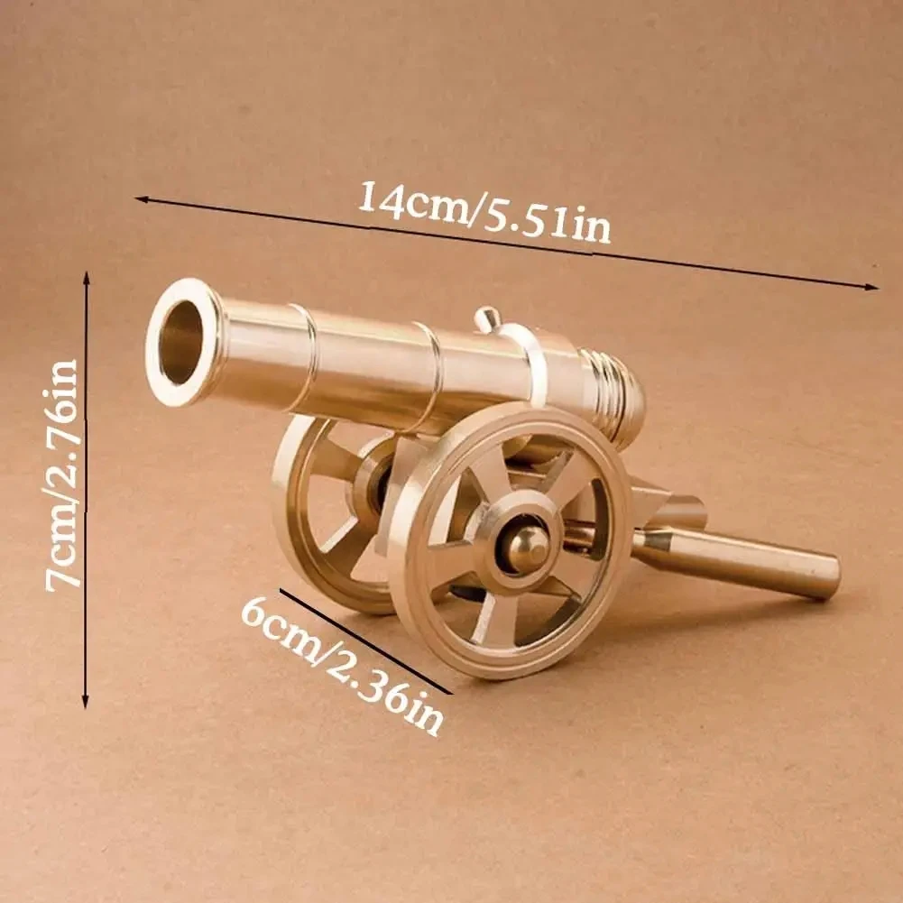 Mini cañón de Metal, cañón militar, modelo pequeño de adorno, Arsenal de la guerra Civil, Culverin de cobre para obra de arte de brazos en miniatura de Napoleón