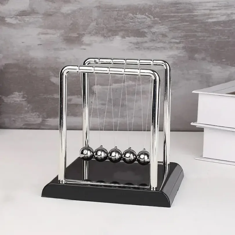 Cuna de Newton, Bolas de Acero de Equilibrio, Material Didáctico de Física, Péndulo, Juguetes de Escritorio, Regalos para Aliviar el Estrés, Decoración del Hogar