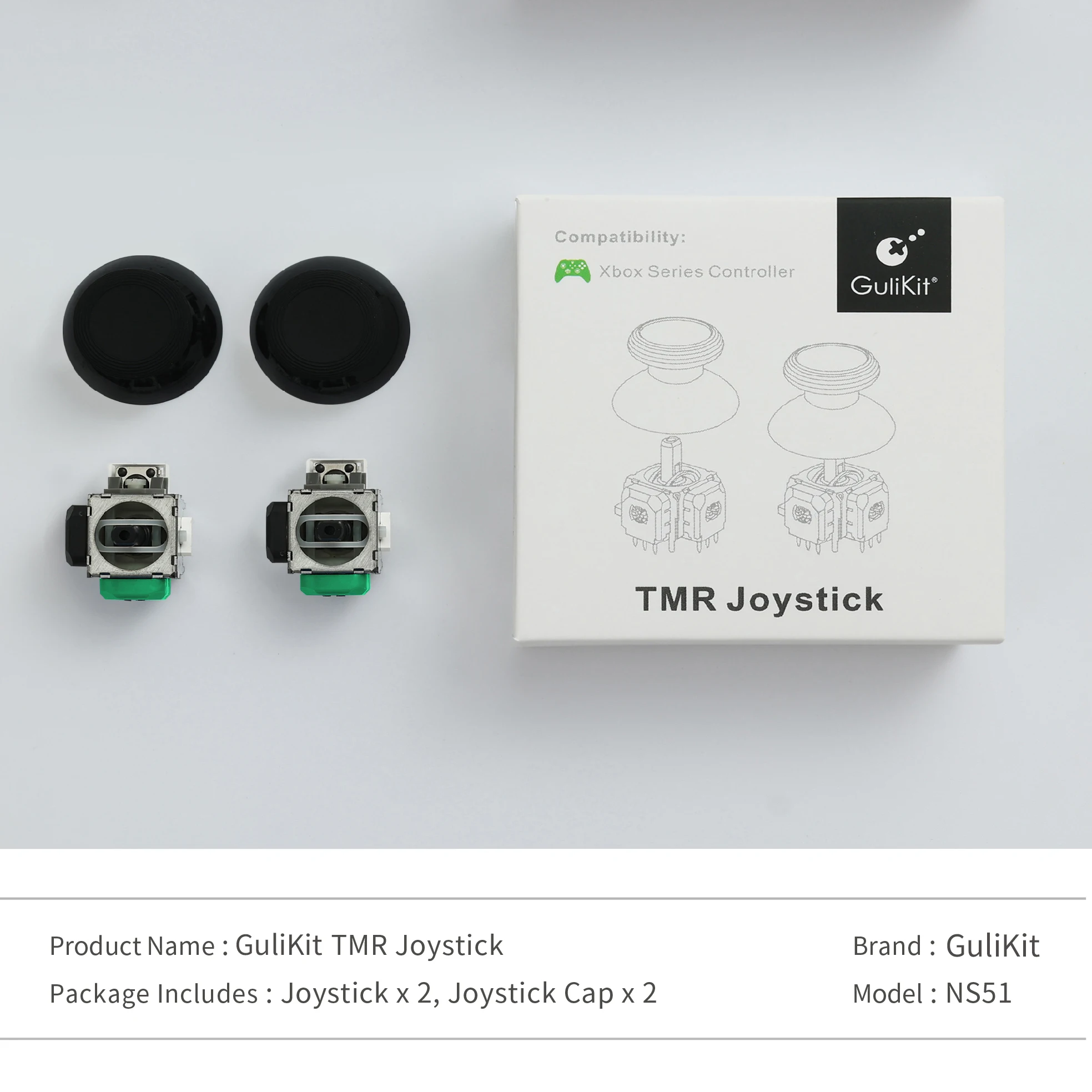 Accesorios para Controladores GuliKit, Reparación de Joystick TMR con Tapa para PS4, PS5/PS5 Edge, Gamepad para Switch Pro, Xbox Series