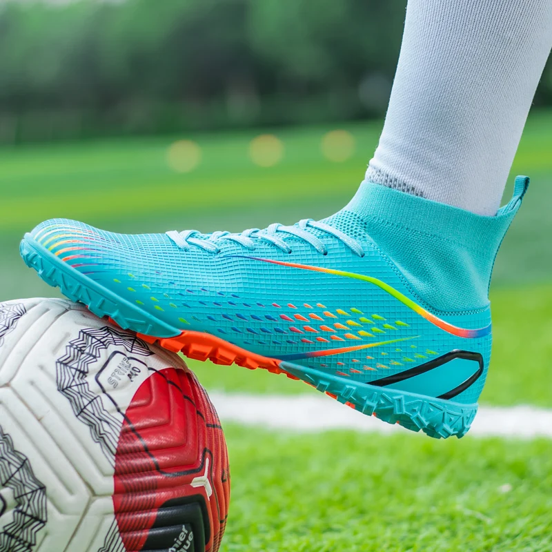 MenOutdoor-botas de fútbol de entrenamiento profesional, zapatos de fútbol, tacos de césped, Partido de hierba, Unisex, antideslizante, transpirable