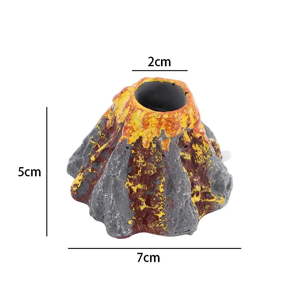 Adornos de simulación de volcán, piedra de aire creativa, micropaisaje, decoración de tanque de peces de alta calidad, 8,5x5,5 cm