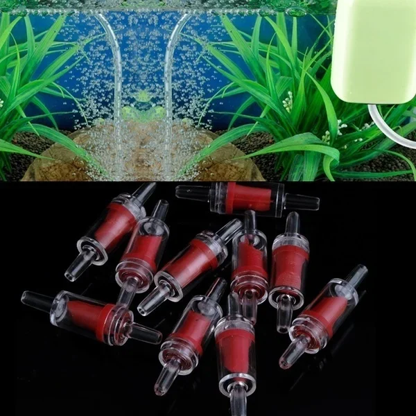 Válvula de retención unidireccional de plástico para bomba de aire de acuario, sistema de CO2 para pecera casera sin retorno, 10 Uds.