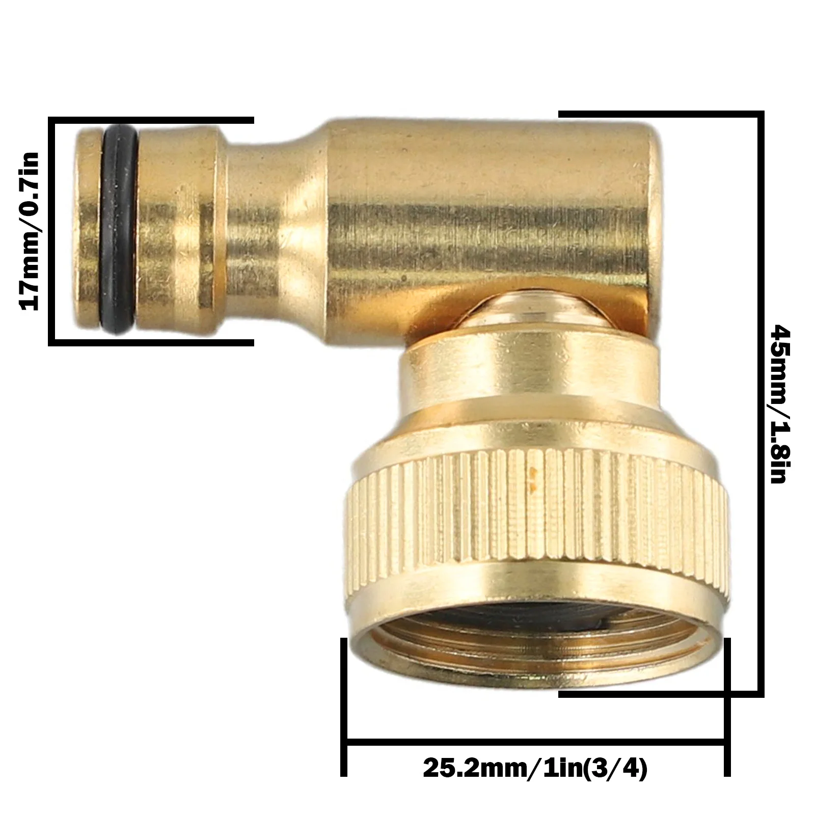 Conector rápido de codo giratorio de carrete de manguera para Hoselock, Conector de grifo roscado hembra de 3/4 pulgadas, conectores de riego de jardín de 90 grados