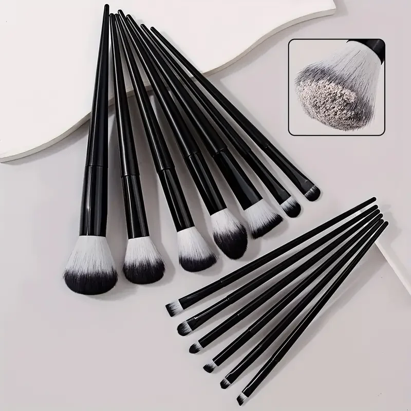NUEVO Set de 13 Brochas de Maquillaje Suaves y Esponjosas para Sombra de Ojos, Base, Rubor, Iluminador y Corrector, Herramienta de Belleza Femenina, Regalo de Navidad