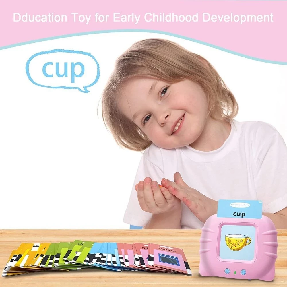Tarjetas Flash parlantes de aprendizaje educativo para niños de guardería, libro de Audio electrónico en idioma inglés, juguetes para aprender palabras en inglés