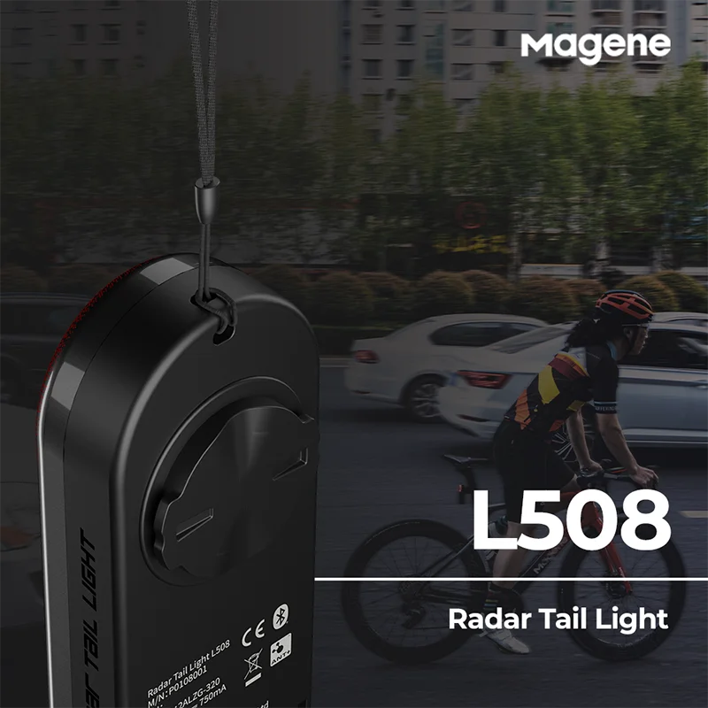Magene bicicleta Radar luz trasera faro bicicleta iluminación trasera inteligente sillín tija de sillín Ebike LED ciclismo luz trasera