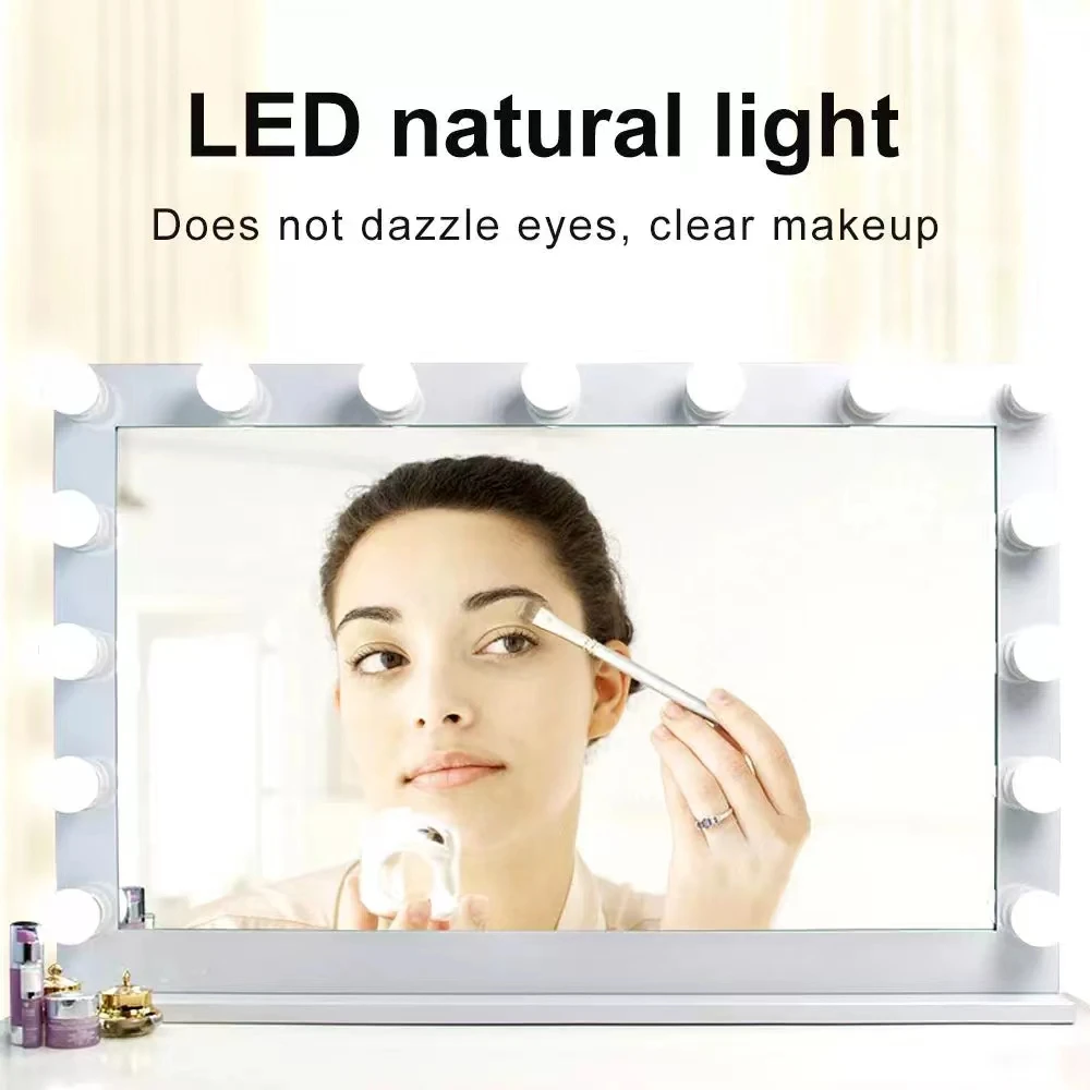 Bombillas de maquillaje para espejo de pasta de luz LED, espejo de maquillaje, bombillas LED de 5v 2A, lámpara LED, mesa iluminada cosmética USB, 10 Uds.